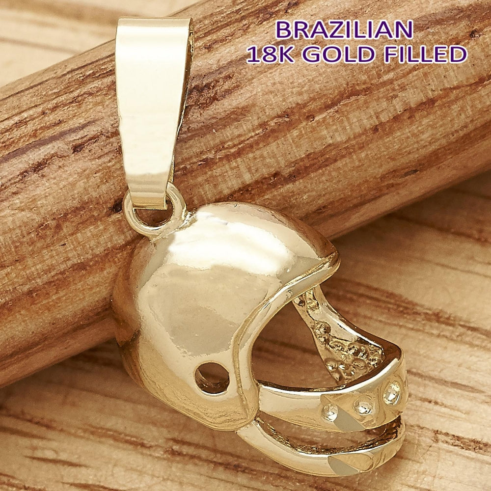 Oro Laminado Fancy Pendant, Gold Filled Style Diamond Cutting Finish, Golden Finish