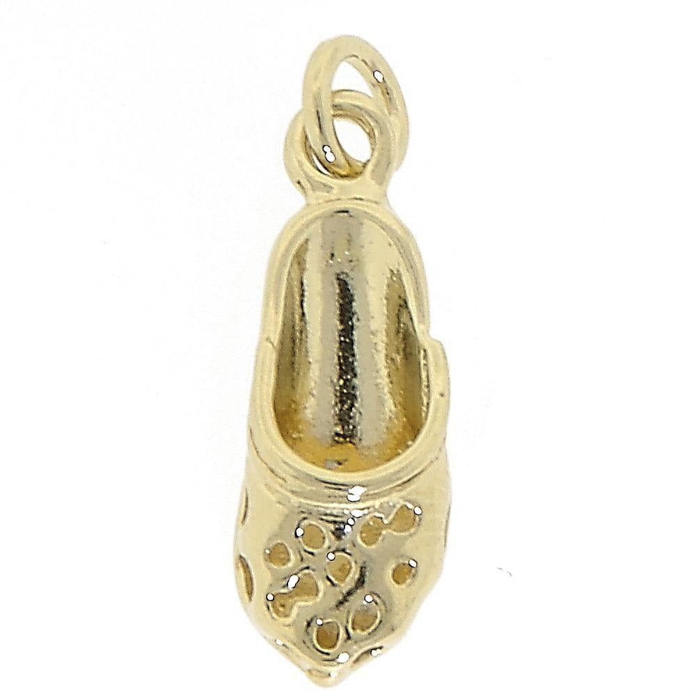 Oro Laminado Fancy Pendant, Gold Filled Style Shoes Design, Polished, Golden Finish