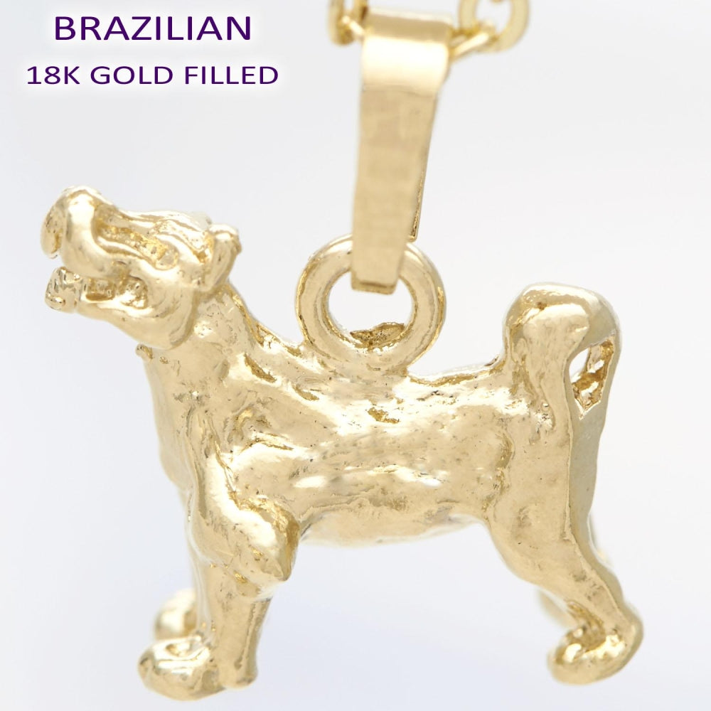 Oro Laminado Fancy Pendant, Gold Filled Style Dog Design, Polished, Golden Finish