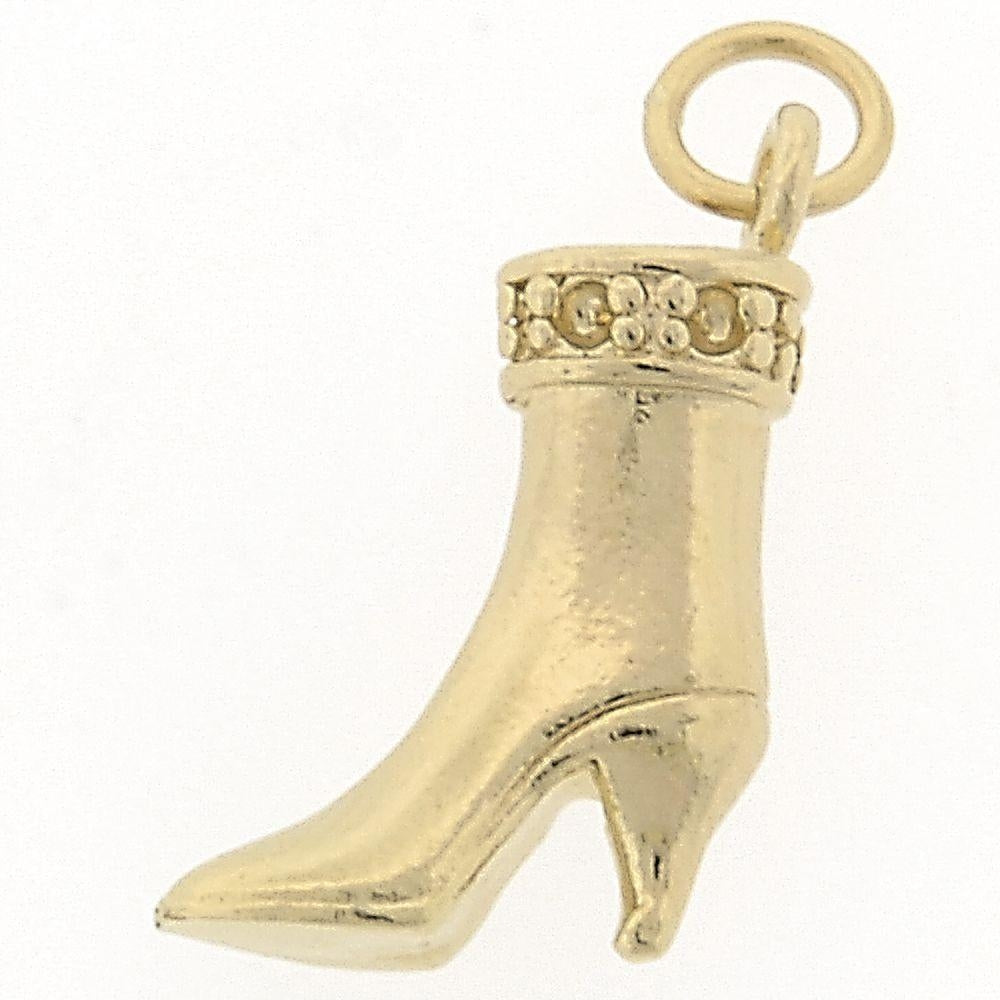 Oro Laminado Fancy Pendant, Gold Filled Style Shoes Design, Polished, Golden Finish