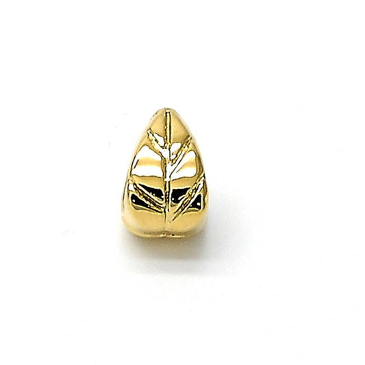 Oro Laminado Love Link Pendant, Gold Filled Style Leaf Design, Polished, Golden Finish