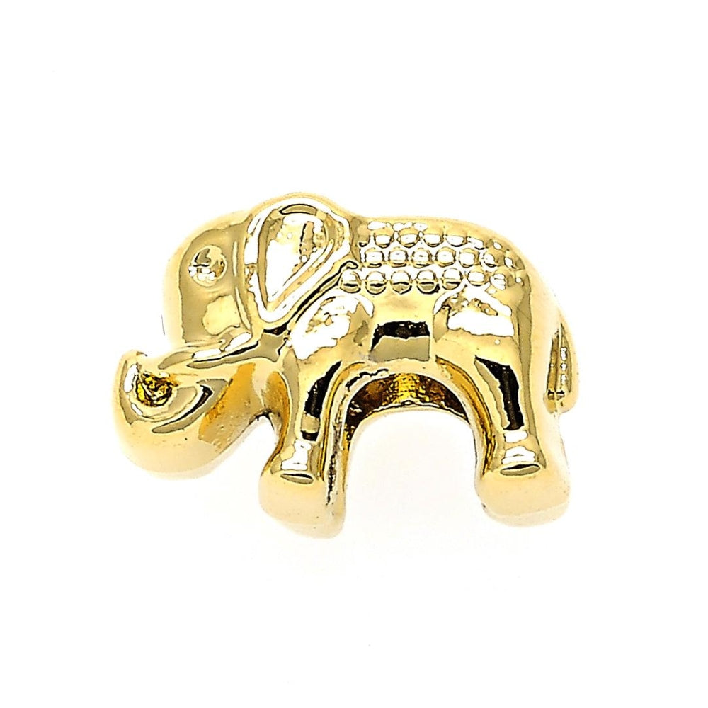 Oro Laminado Love Link Pendant, Gold Filled Style Elephant Design, Polished, Golden Finish