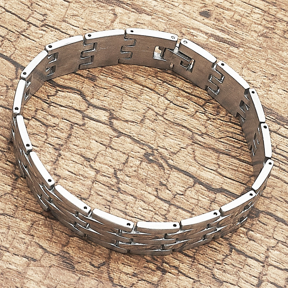 Stainless Steel Solid Bracelet, Polished, Steel Finish