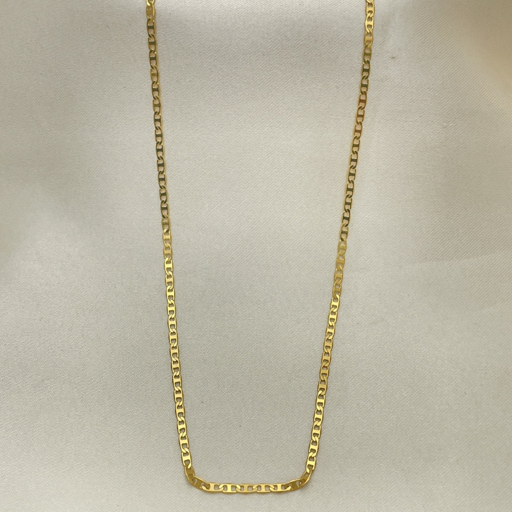Oro Laminado Basic Necklace, Gold Filled Style Mariner Design, Polished, Golden Finish