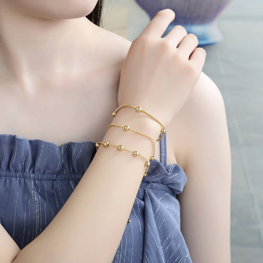 Oro Laminado Fancy Bracelet, Gold Filled Style Polished, Golden Finish