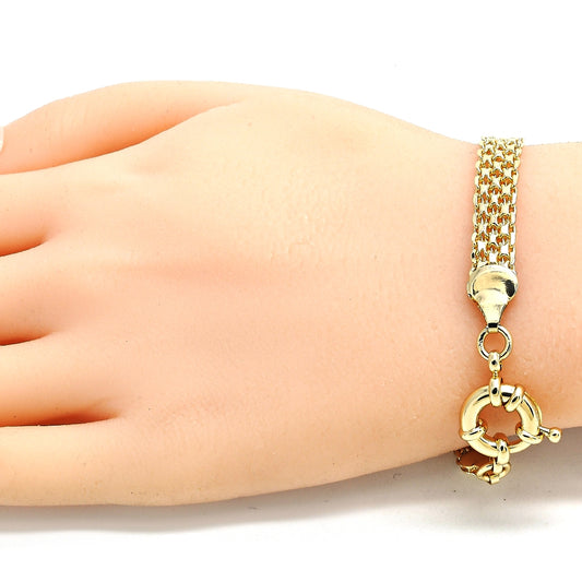 Oro Laminado Basic Bracelet, Gold Filled Style Polished, Golden Finish