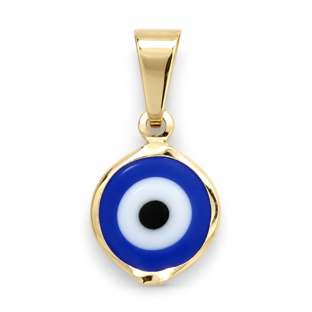 Oro Laminado Fancy Pendant, Gold Filled Style Evil Eye Design, Polished, Golden Finish