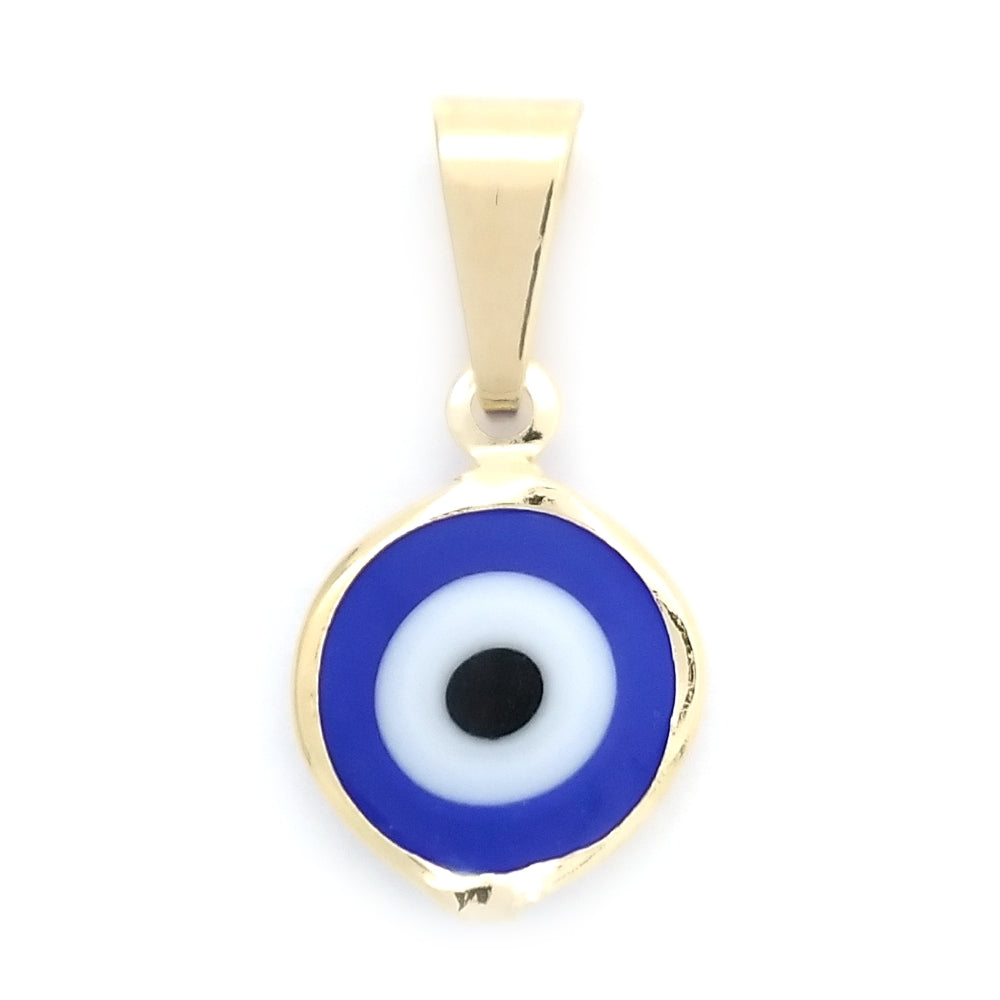 Oro Laminado Fancy Pendant, Gold Filled Style Evil Eye Design, Polished, Golden Finish