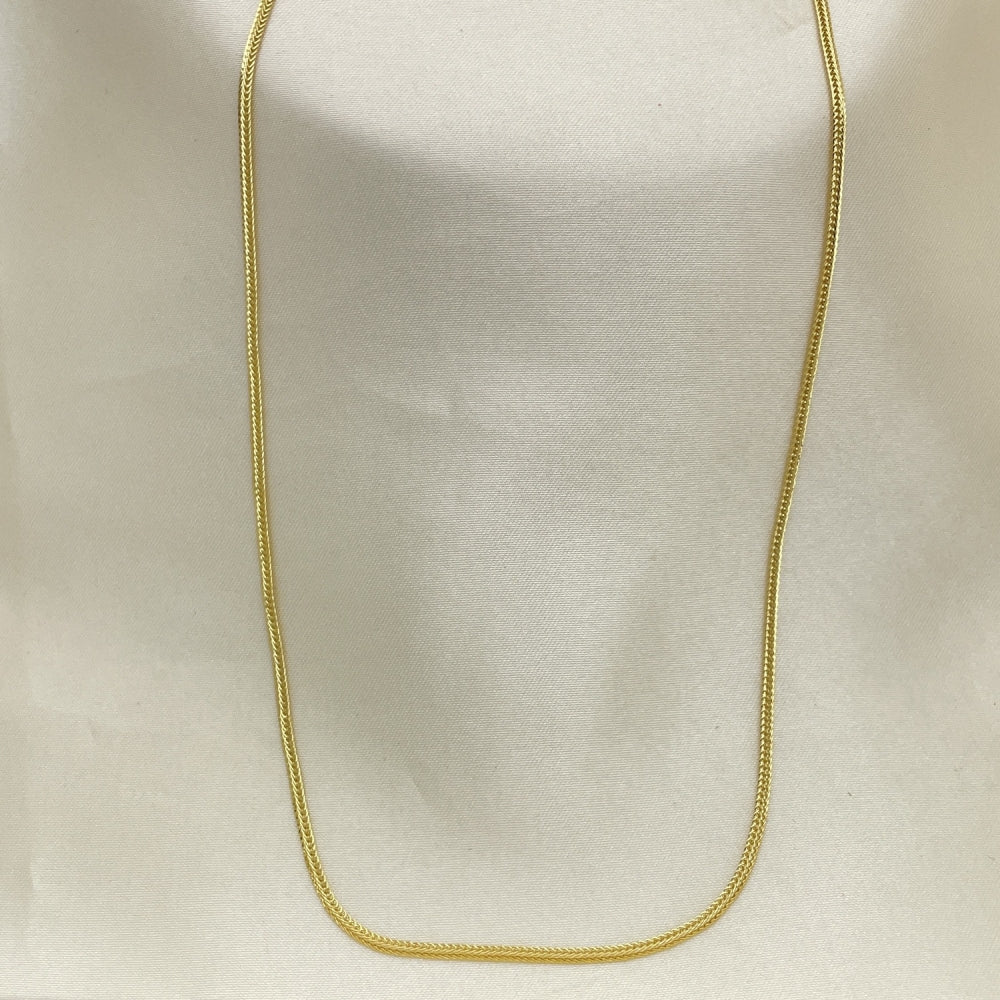 Oro Laminado Basic Necklace, Gold Filled Style Curb Design, Polished, Golden Finish