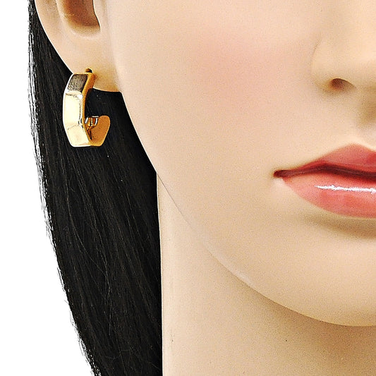 Oro Laminado Small Hoop, Gold Filled Style Polished, Golden Finish