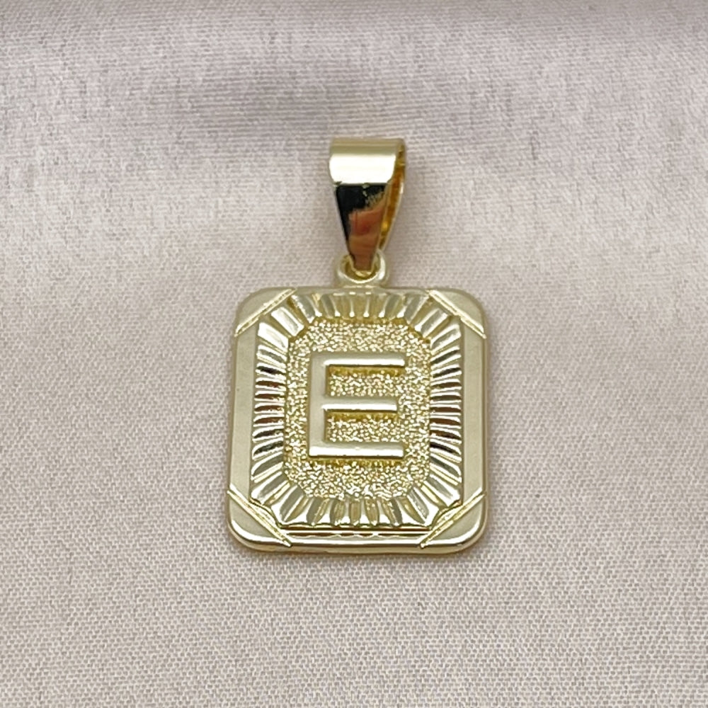 Oro Laminado Fancy Pendant, Gold Filled Style Initials Design, Polished, Golden Finish