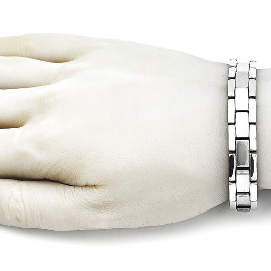 Stainless Steel Solid Bracelet, Polished, Steel Finish