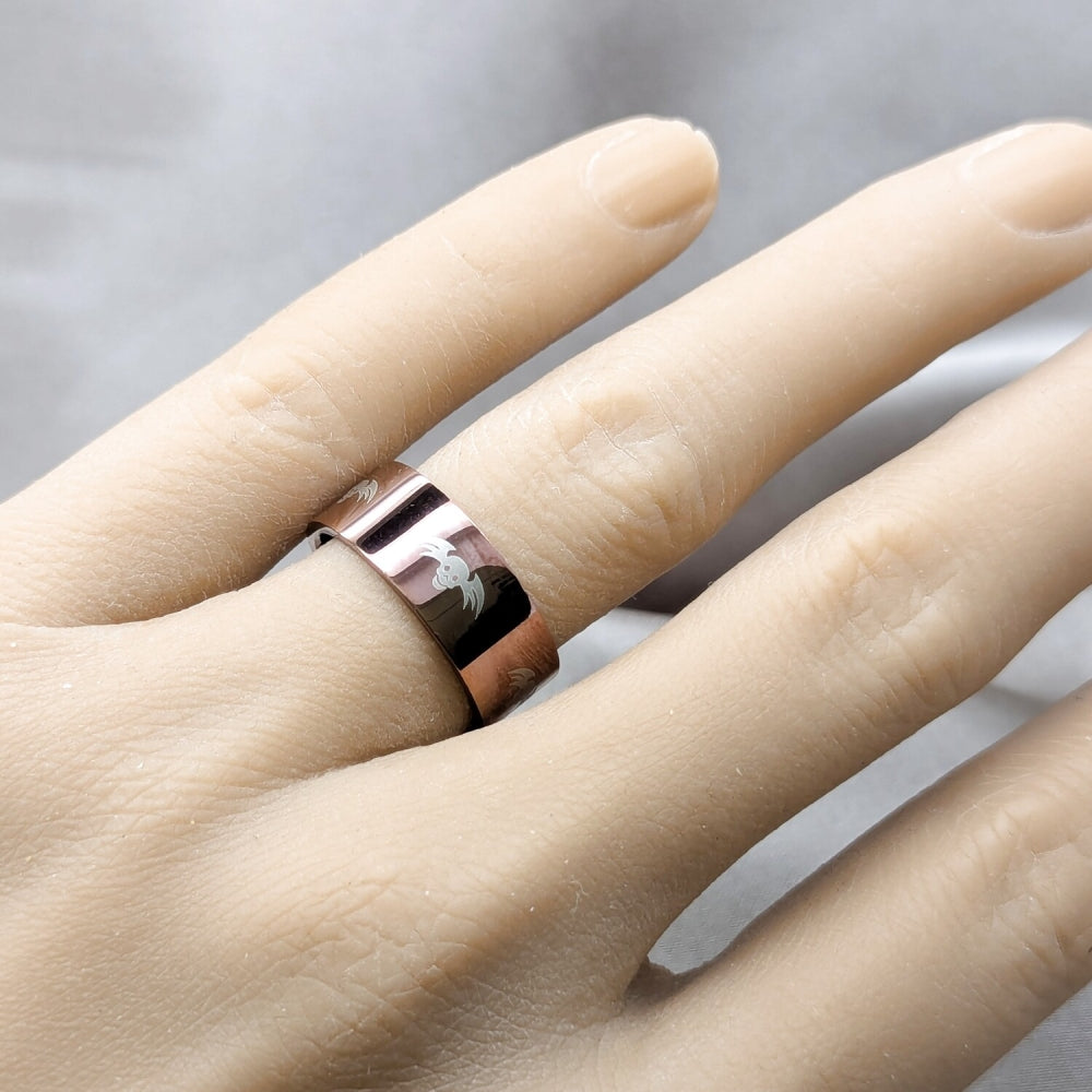 Stainless Steel Mens Ring, Polished, Steel Finish