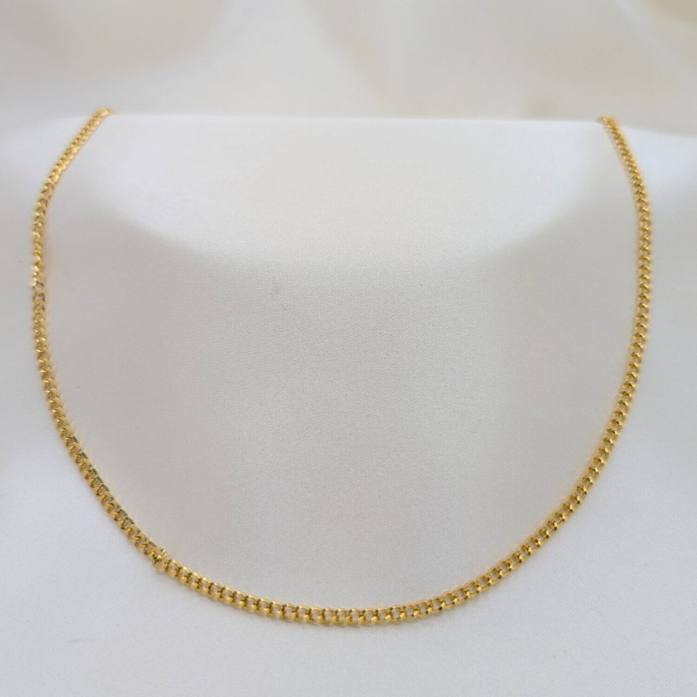 Stainless Steel Basic Necklace, Polished, Golden Finish