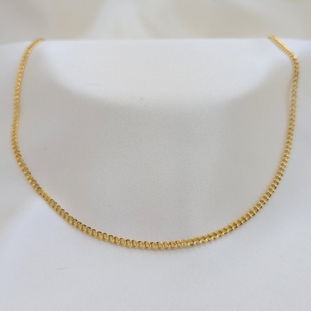 Stainless Steel Basic Necklace, Polished, Golden Finish