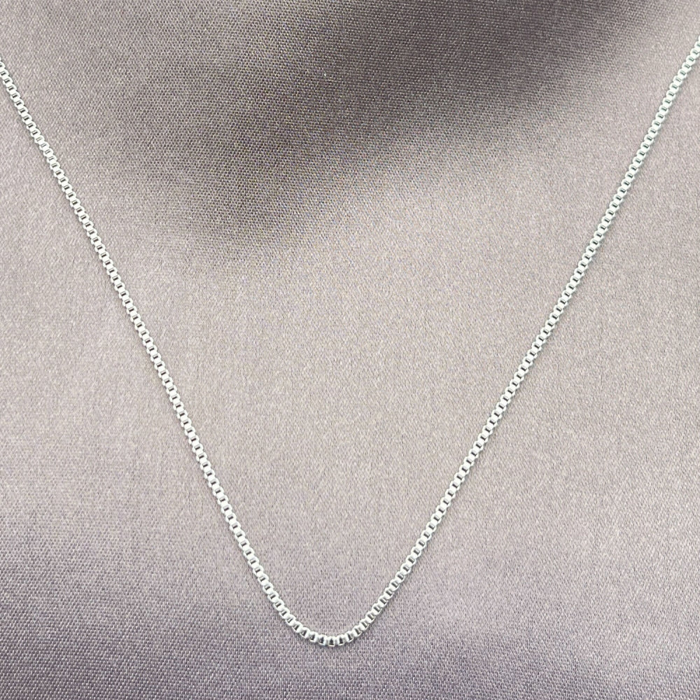 Stainless Steel Basic Necklace, Box Design, Polished, Steel Finish