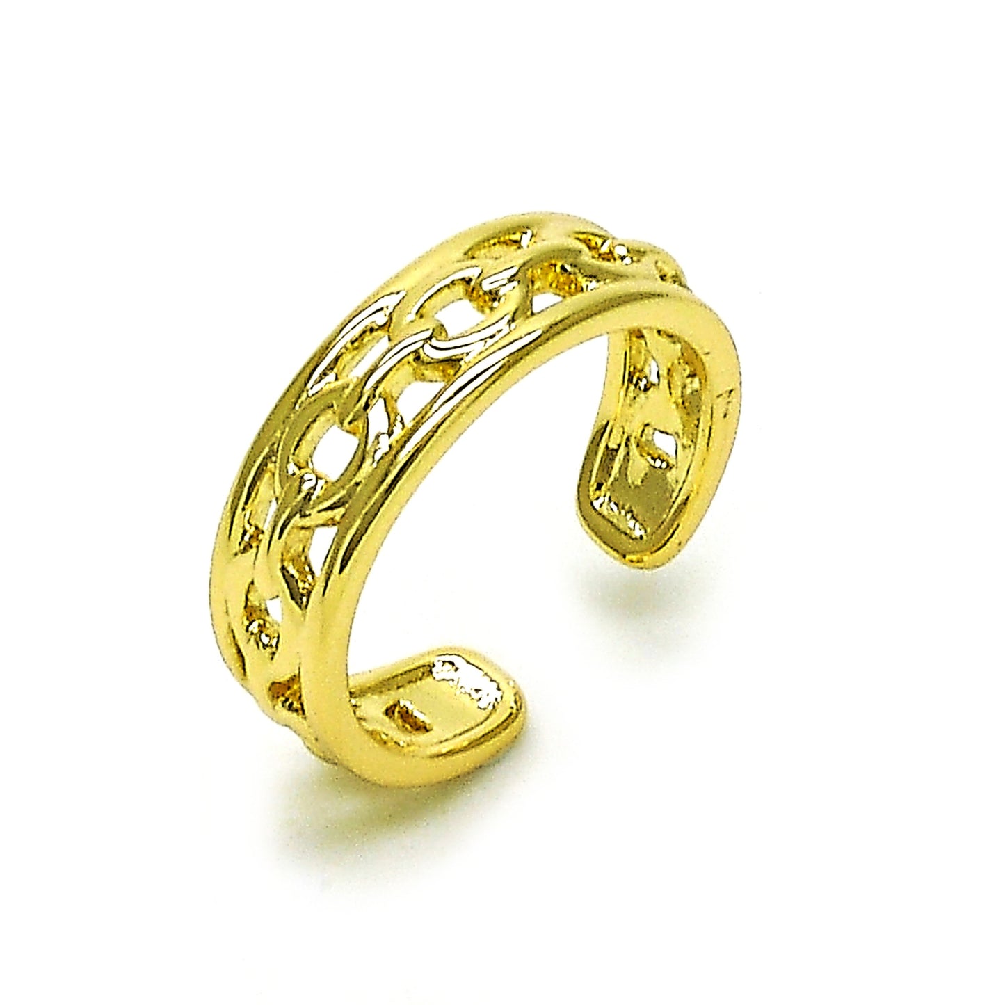 Oro Laminado Elegant Ring, Gold Filled Style Rolo Design, Polished, Golden Finish