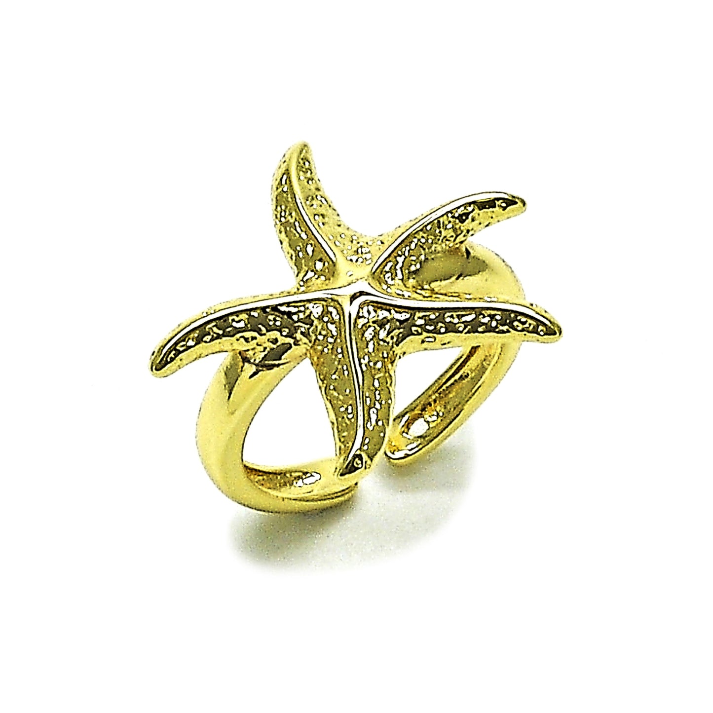Oro Laminado Elegant Ring, Gold Filled Style Star Design, Polished, Golden Finish