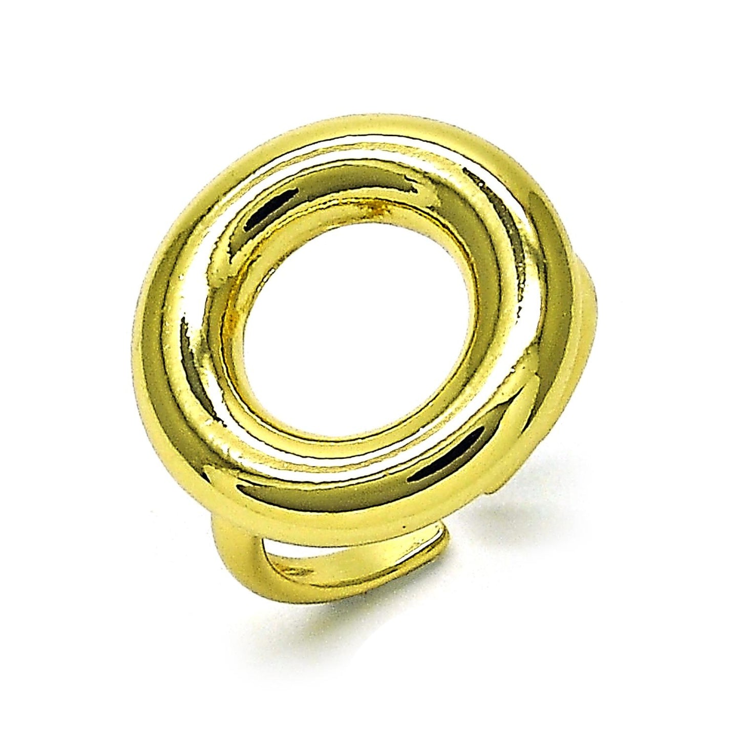 Oro Laminado Elegant Ring, Gold Filled Style Chunky Design, Polished, Golden Finish