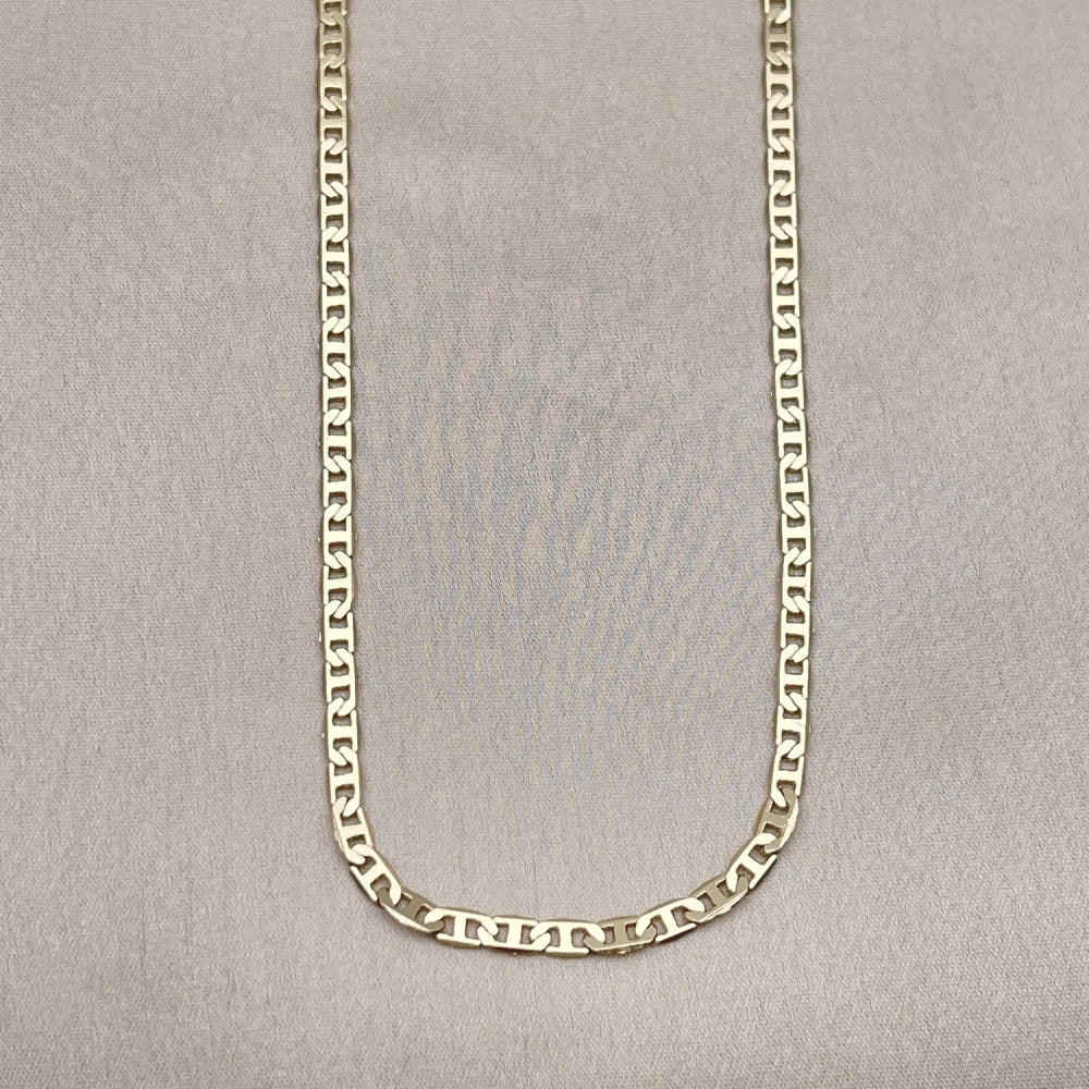 Oro Laminado Basic Necklace, Gold Filled Style Mariner Design, Polished, Golden Finish