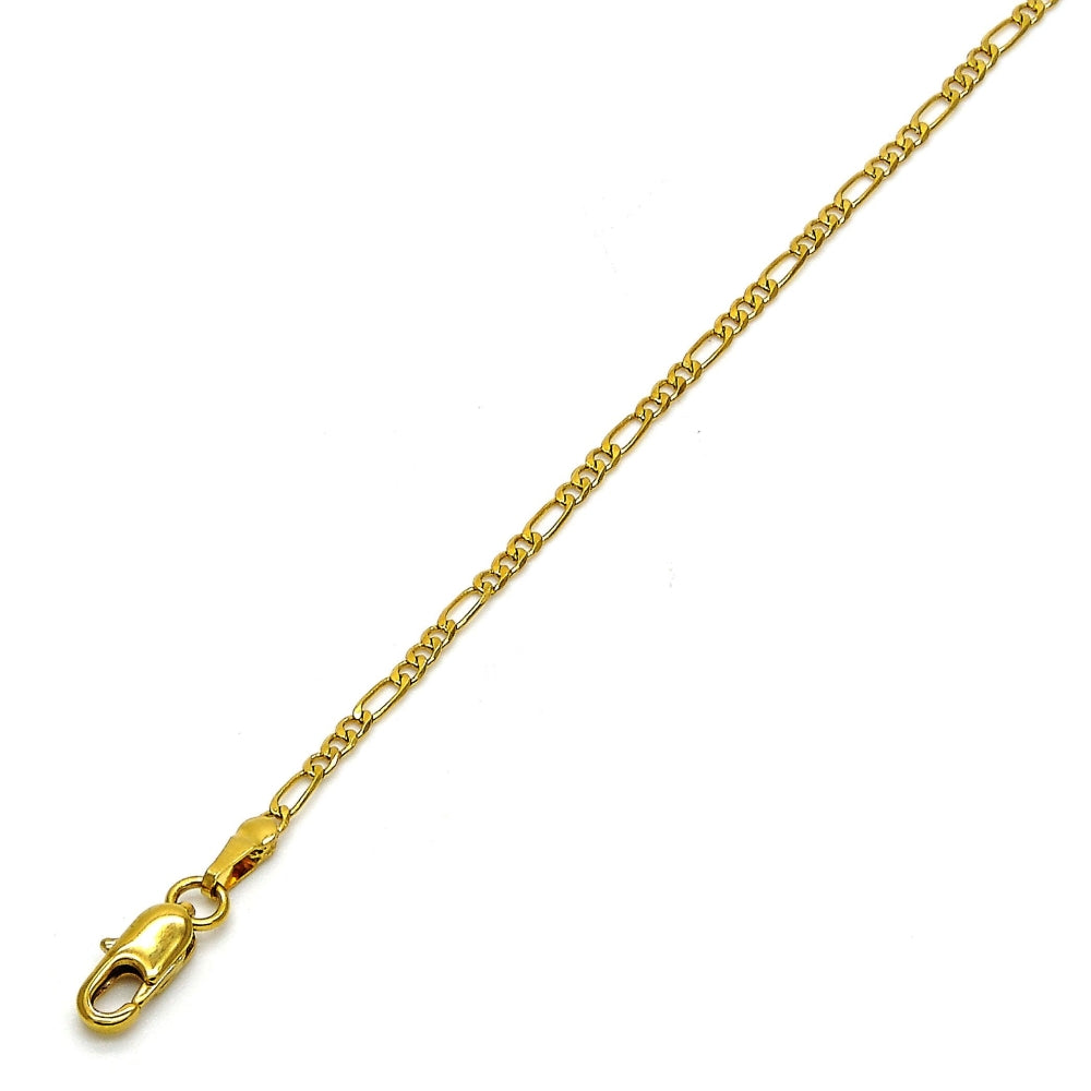 Oro Laminado Basic Necklace, Gold Filled Style Figaro Design, Polished, Golden Finish