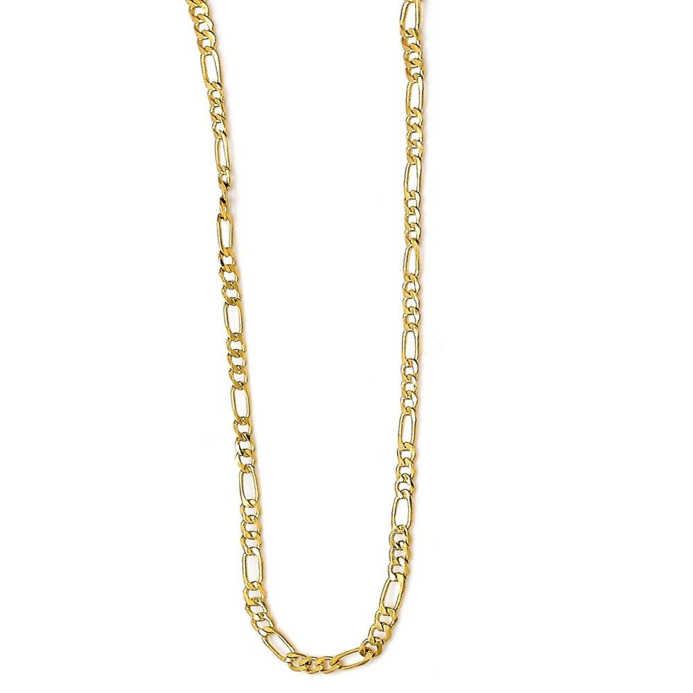 Oro Laminado Basic Necklace, Gold Filled Style Figaro Design, Polished, Golden Finish