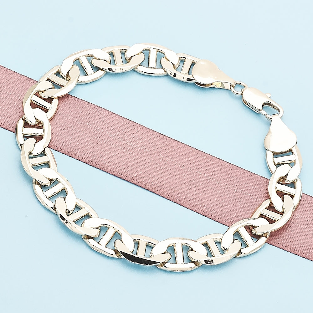 Oro Laminado Basic Bracelet, Gold Filled Style Mariner Design, Polished, Golden Finish