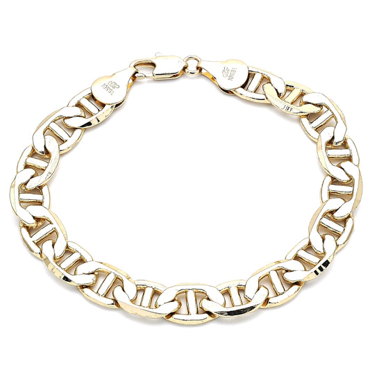 Oro Laminado Basic Bracelet, Gold Filled Style Mariner Design, Polished, Golden Finish