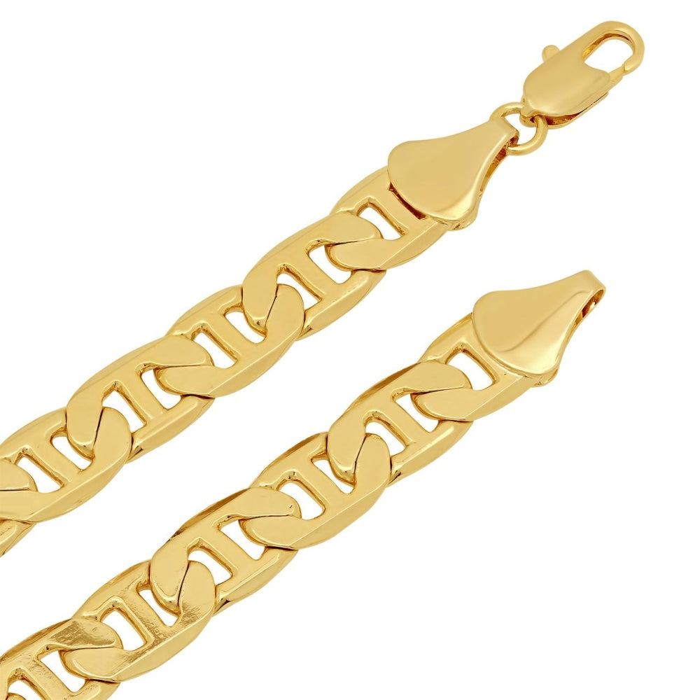 Oro Laminado Basic Bracelet, Gold Filled Style Mariner Design, Polished, Golden Finish