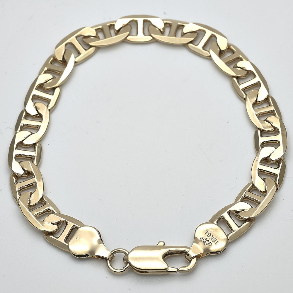 Oro Laminado Basic Bracelet, Gold Filled Style Mariner Design, Polished, Golden Finish