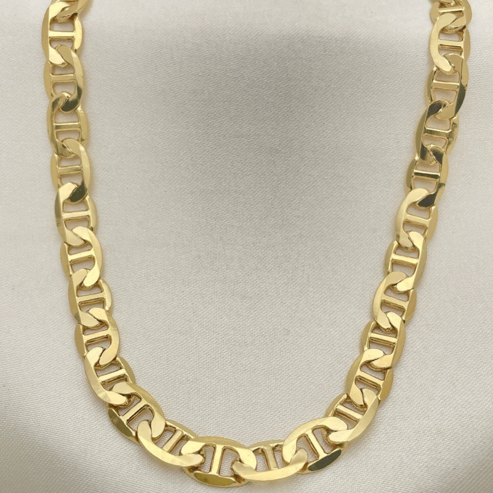 Oro Laminado Basic Necklace, Gold Filled Style Mariner Design, Polished, Golden Finish