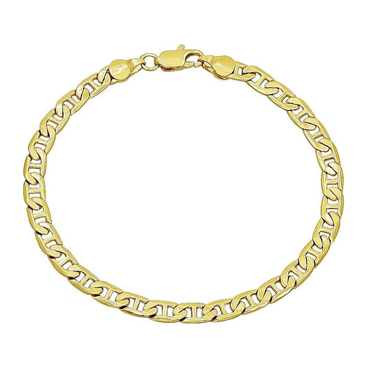 Oro Laminado Basic Bracelet, Gold Filled Style Mariner Design, Polished, Golden Finish