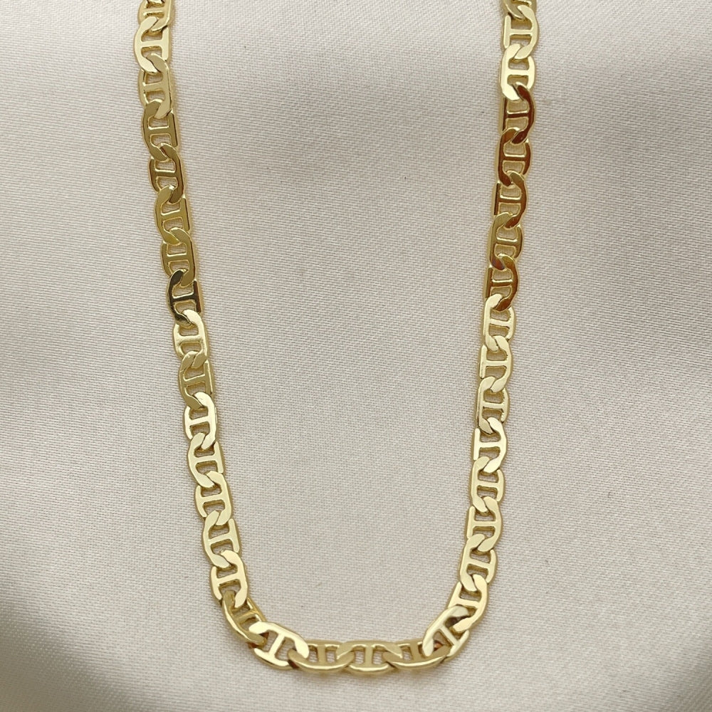 Oro Laminado Basic Necklace, Gold Filled Style Mariner Design, Polished, Golden Finish