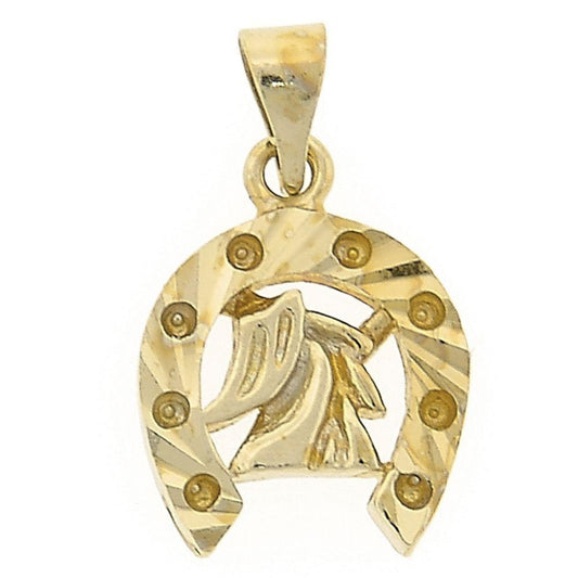 Oro Laminado Fancy Pendant, Gold Filled Style Buffalo Design, Polished, Golden Finish