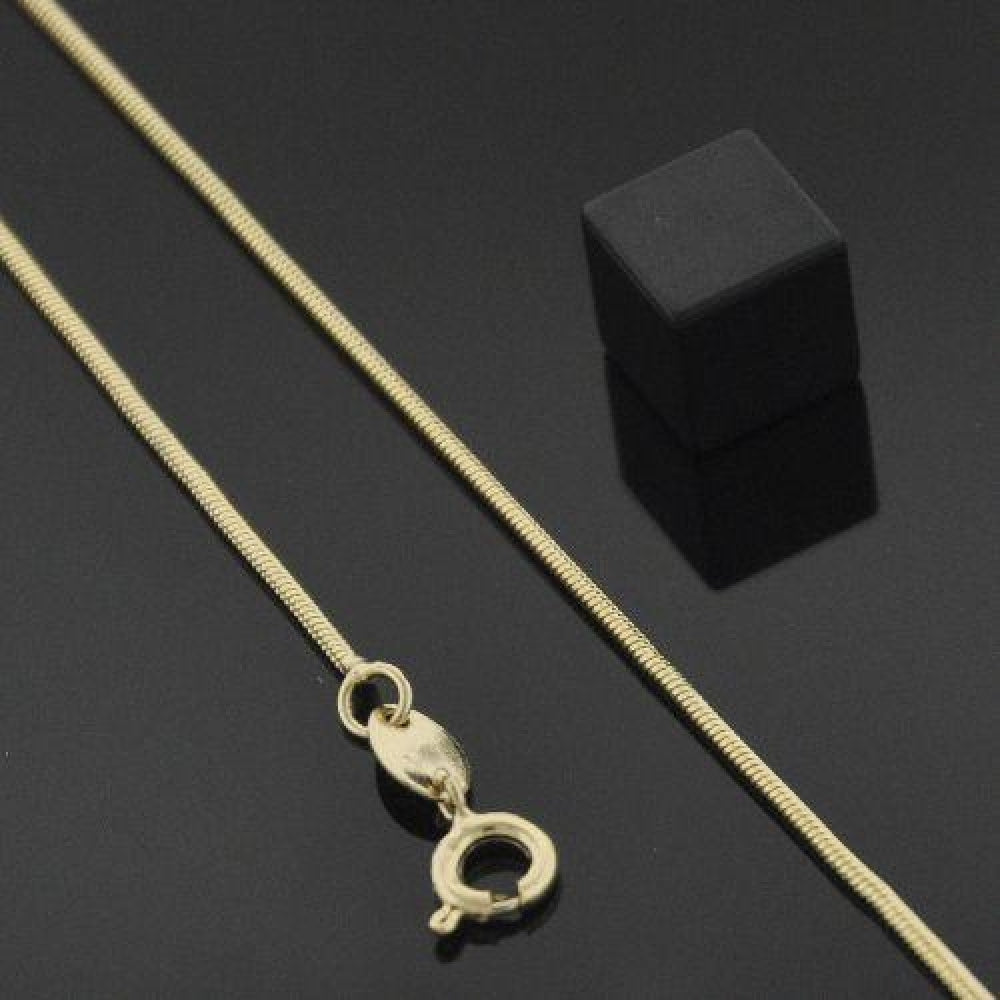 Oro Laminado Basic Necklace, Gold Filled Style Rat Tail Design, Polished, Golden Finish