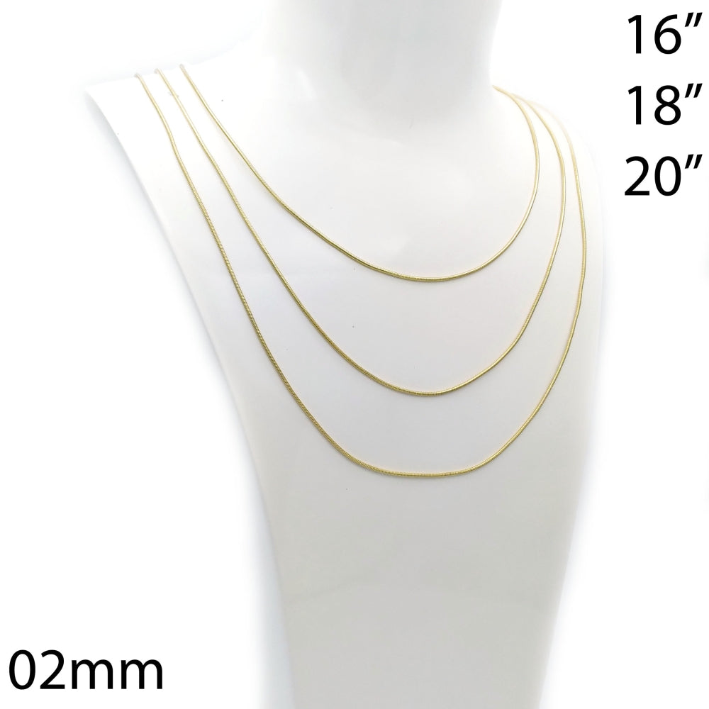 Oro Laminado Basic Necklace, Gold Filled Style Rat Tail Design, Polished, Golden Finish