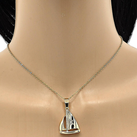 Oro Laminado Fancy Pendant, Gold Filled Style Diamond Cutting Finish, Golden Finish