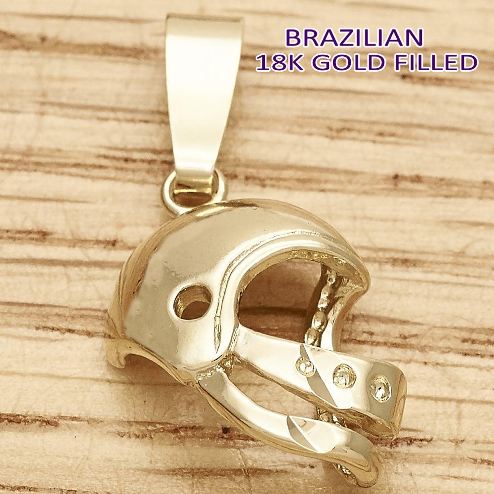 Oro Laminado Fancy Pendant, Gold Filled Style Diamond Cutting Finish, Golden Finish