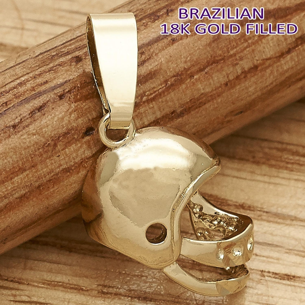 Oro Laminado Fancy Pendant, Gold Filled Style Diamond Cutting Finish, Golden Finish