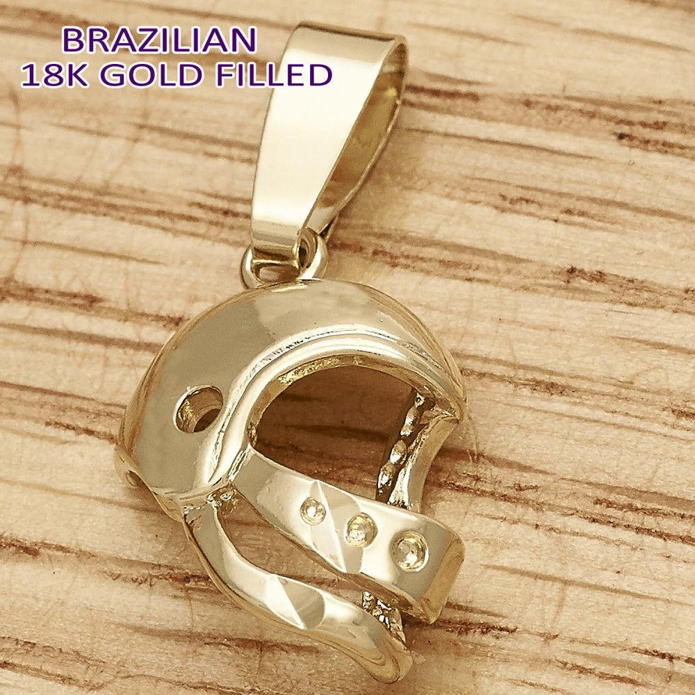 Oro Laminado Fancy Pendant, Gold Filled Style Diamond Cutting Finish, Golden Finish