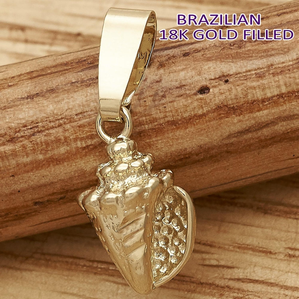 Oro Laminado Fancy Pendant, Gold Filled Style Diamond Cutting Finish, Golden Finish
