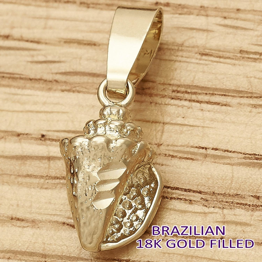 Oro Laminado Fancy Pendant, Gold Filled Style Diamond Cutting Finish, Golden Finish
