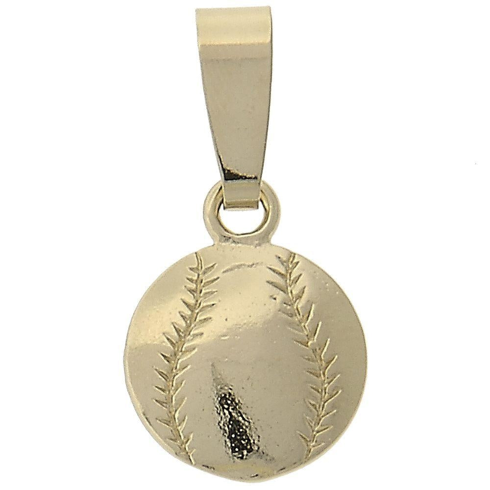 Oro Laminado Fancy Pendant, Gold Filled Style Ball Design, Polished, Golden Finish