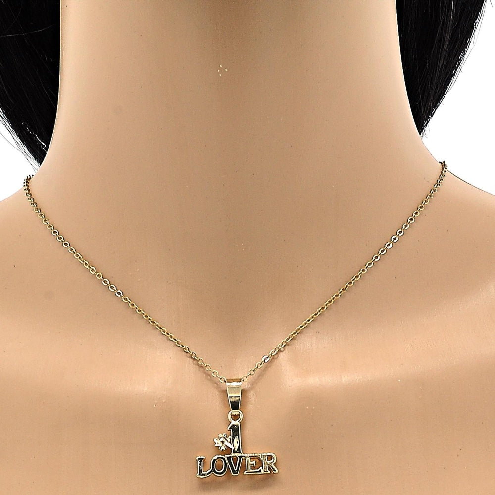 Oro Laminado Fancy Pendant, Gold Filled Style Polished, Golden Finish