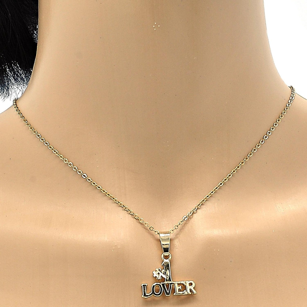 Oro Laminado Fancy Pendant, Gold Filled Style Polished, Golden Finish