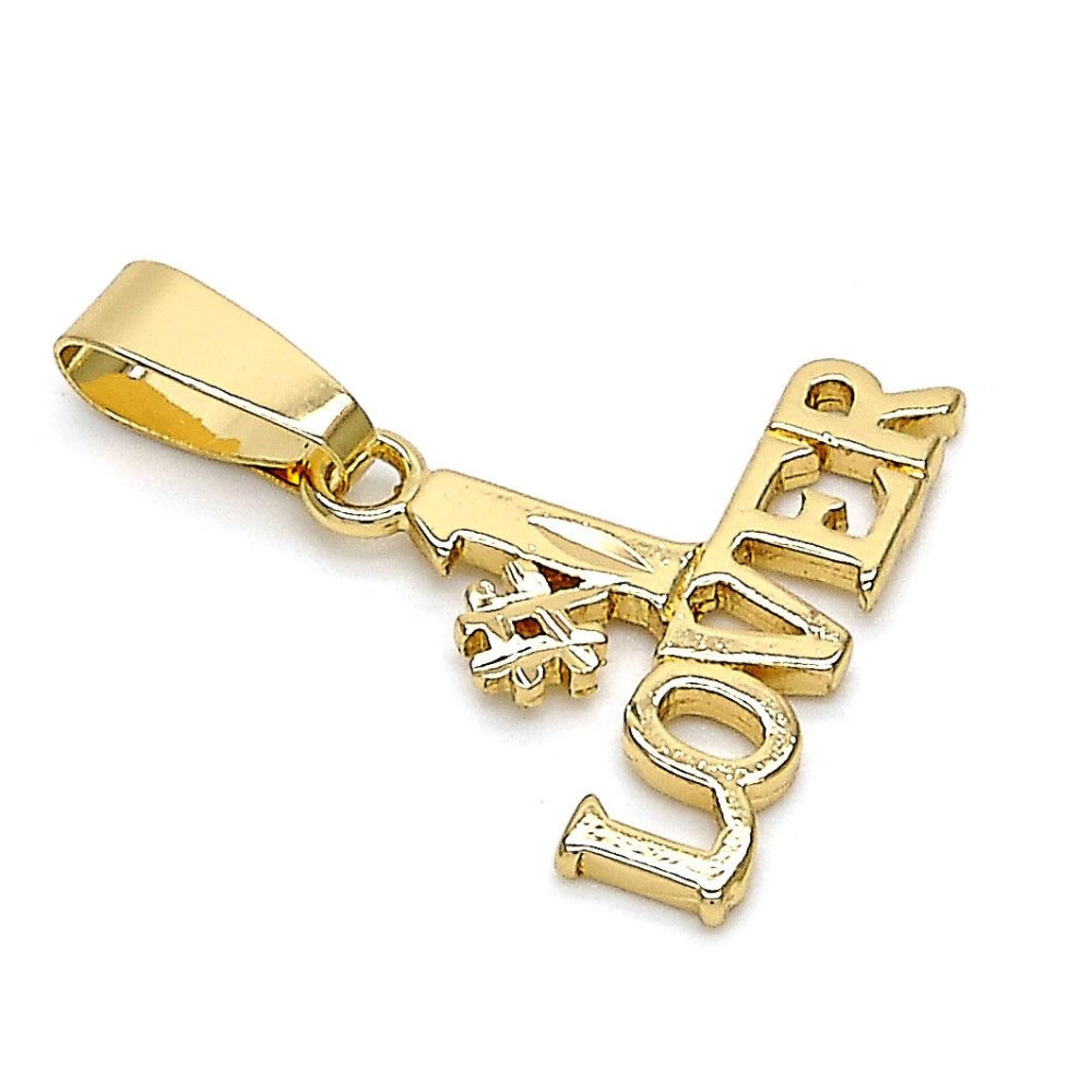 Oro Laminado Fancy Pendant, Gold Filled Style Polished, Golden Finish