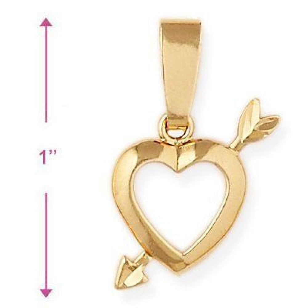 Oro Laminado Fancy Pendant, Gold Filled Style Heart Design, Polished, Golden Finish