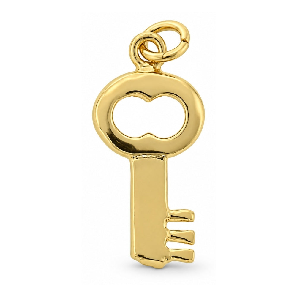 Oro Laminado Fancy Pendant, Gold Filled Style key Design, Polished, Golden Finish