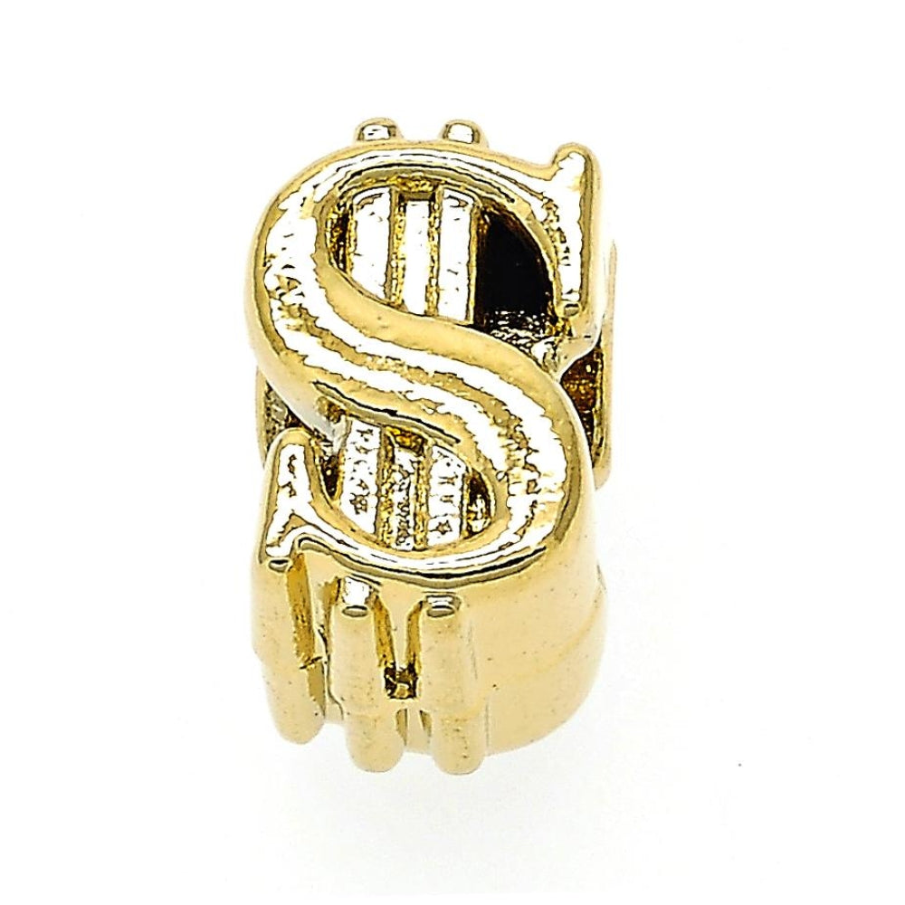 Oro Laminado Love Link Pendant, Gold Filled Style Money Sign Design, Polished, Golden Finish