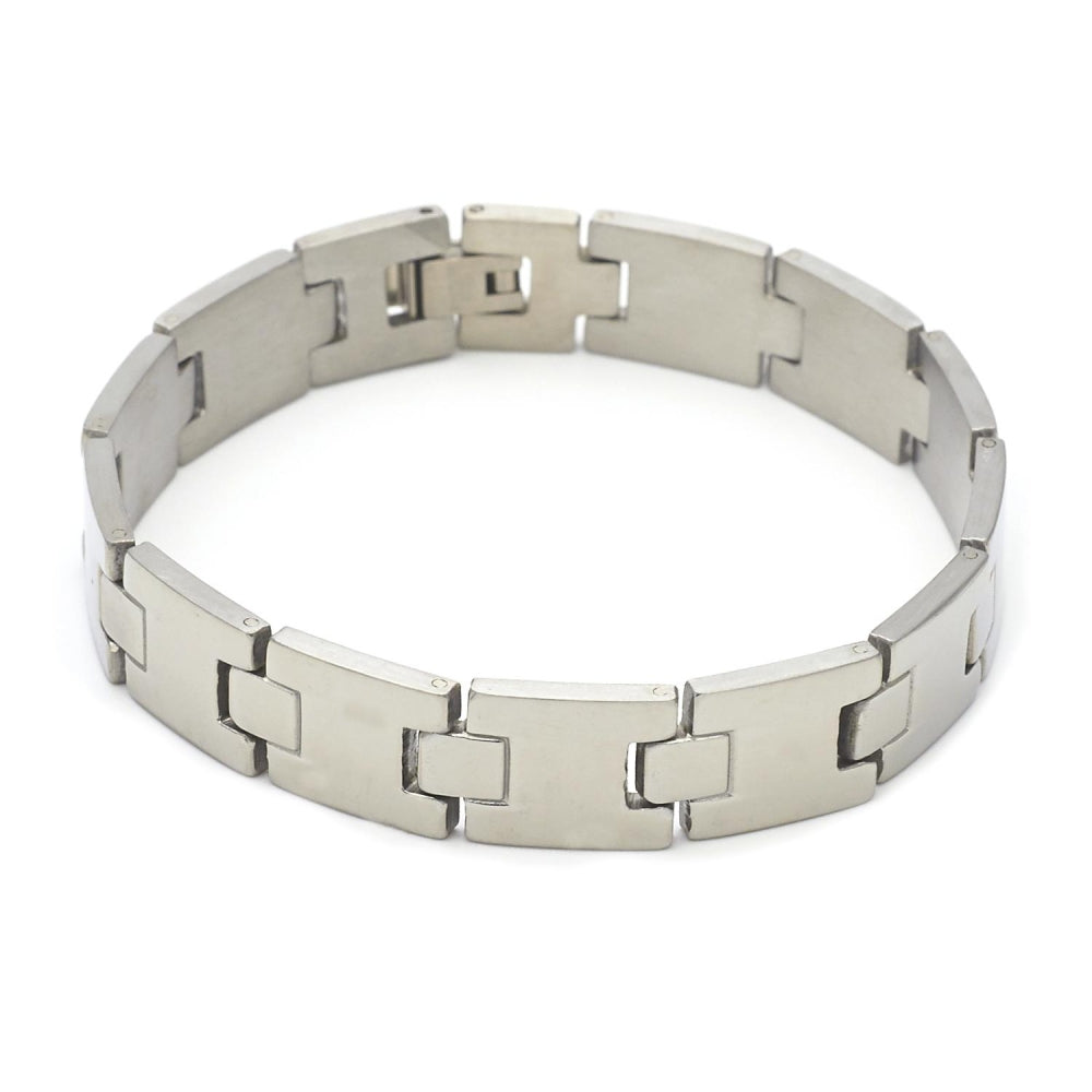Stainless Steel Solid Bracelet, Polished, Steel Finish